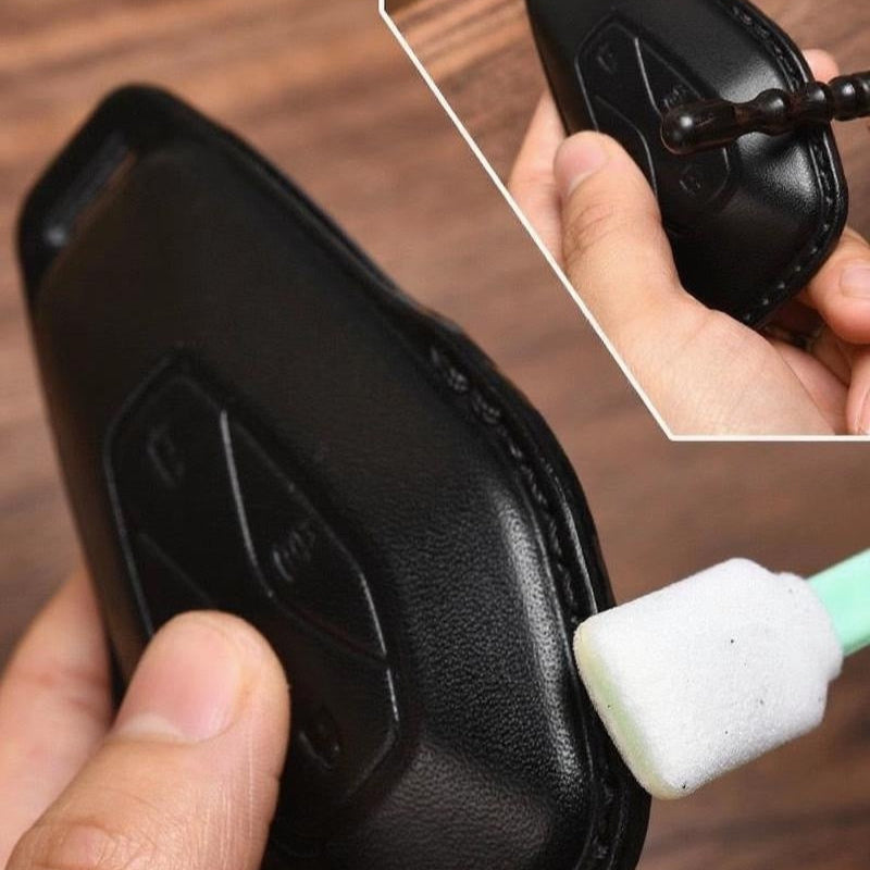 Luxury Leather Car Key Case Cover Fob Shell for BYD